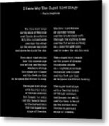 I Know Why The Caged Bird Sings - Maya Angelou - Literature - Typewriter Print - Black Metal Print