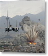 Iaf F-15is Retaliate Over Tehran Metal Print