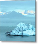 Iceberg In Jokulsarlon Lagoon Metal Print