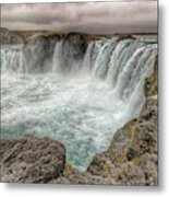 Iceland Massive Waterfall Metal Print