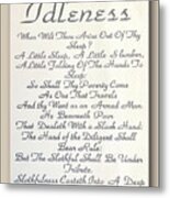 Idleness Metal Print