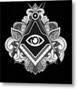 Illuminati Triangle Masonic Pyramid Conspiracy Gift Art Print by