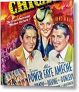 ''in Old Chicago'', With Tyrone Power And Alice Faye, 1938 Metal Print