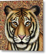 Indochinese Tiger Tapestry Metal Print