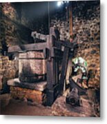 Inside The Old Forge Metal Print