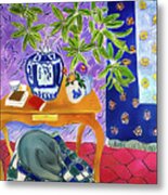 Interior With A Dog By Henri Matisse 1934 Metal Print