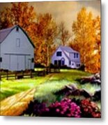 Iowa Farm Metal Print