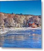 Ipswich River Winter Metal Print