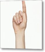 Isolated Hand, Number 1 Metal Print