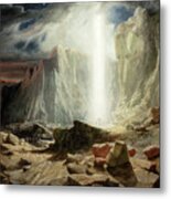 Israelites Passing Through The Wilderness, Preceded By The Pillar Of Light Metal Print