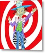 It's A Mad, Mad, Mad, Mad Tea Party -- Humorous Mad Hatter Portrait Metal Print