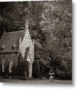 Ivy Covered St Catherines At Bell Gable In Sepia Metal Print