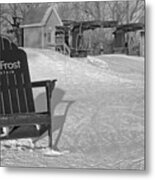 Jack Frost Summit Chair Black And White Metal Print