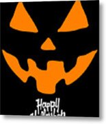Jack-o-lantern Pumpkin Happy Halloween Metal Print