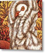 Jacobin Pigeon Autumn Metal Print