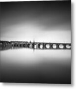 Jacques Gabriel Bridge, Loire River. Blois, France Metal Print