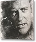 James Arness Sketch Metal Print