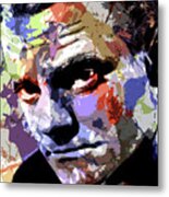 James Cagney Psychedelic Portrait Metal Print
