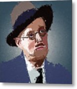 James Joyce Portrait Painting Metal Print