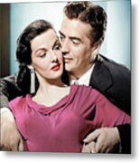 Jane Russell And Victor Mature Metal Print