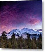 January Mount Shasta Sunrise Metal Print