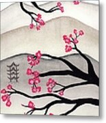 Japanese Cherry Blossoms Metal Print