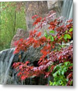 Japanese Garden Waterfall Albuquerque Metal Print
