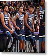 Jimmy Butler, Andrew Wiggins, And Jeff Teague Metal Print