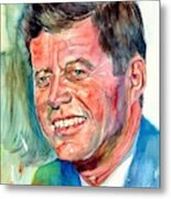 John F. Kennedy Painting Metal Print