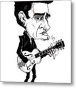 Johnny Cash Metal Print