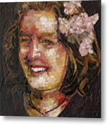 Judith, Mosaic Portrait Metal Print