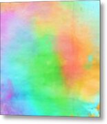 Julia - Artistic Colorful Abstract Carnival Splatter Watercolor Digital Art Metal Print