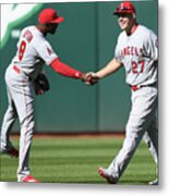 Justin Upton And Mike Trout Metal Print