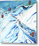 Kaprun Glacier Ski Poster Metal Print