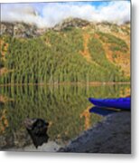 Kayaks On String Lake Metal Print