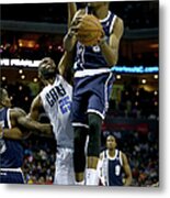 Kevin Durant And Al Jefferson Metal Print