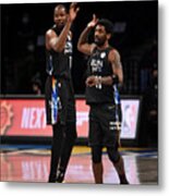 Kevin Durant And Kyrie Irving Metal Print
