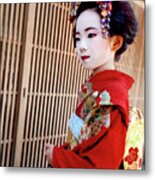 Kimono Girl Metal Print
