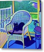 King Louis In The Screened Porch Metal Print