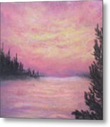 Kissed Pink Metal Print