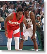 Kyle Lowry And Eric Bledsoe Metal Print