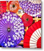Kyoto Parasol Display - Japan Metal Print