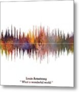 LAB NO 4 Louis Armstrong What A Wonderful World Song Soundwave Print Music Lyrics Poster  Metal Print