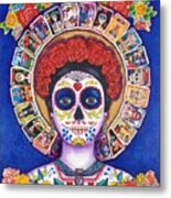 Lady Of The Loteria Metal Print