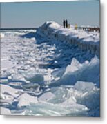 Lake Huron Ice Metal Print