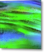 Landscape In Green And Blue #j3 Metal Print