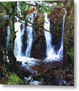 Langdale Waterfall Metal Print