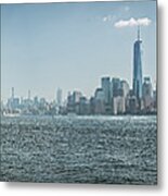 Large Panorama Of Jersey City, Manhattan And Brooklyn Metal Print