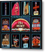 Las Vegas Vintage Neon Signs Collection Slides Featuring The Mint Casino Metal Print