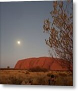 Last Light At Uluru Rock Metal Print